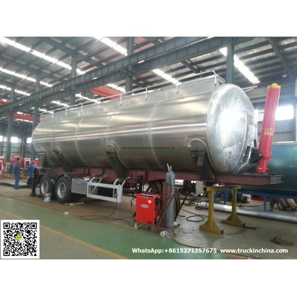 Aluminum Alloy  Wheat Flour Bulk Tanker with Tipping Hydraulic Cylinder (6000USG-10000USG ）whApp:+8615271357675