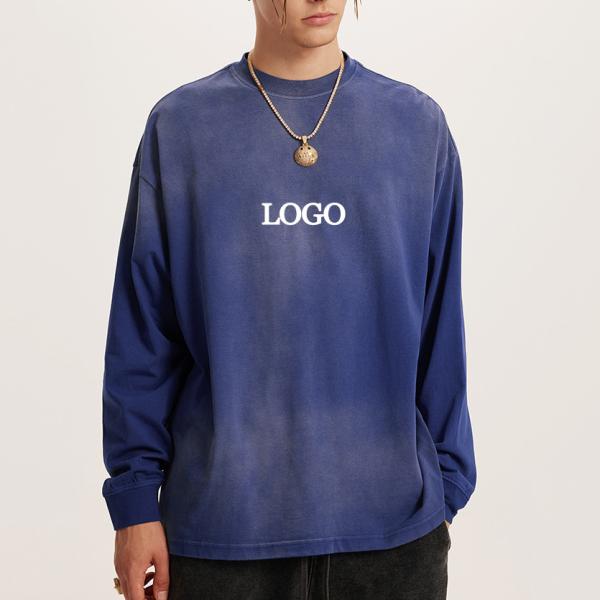 Camisa de manga longa preta de algodão de tamanho grande Camisa de corte para estilo Y2k homens mulheres