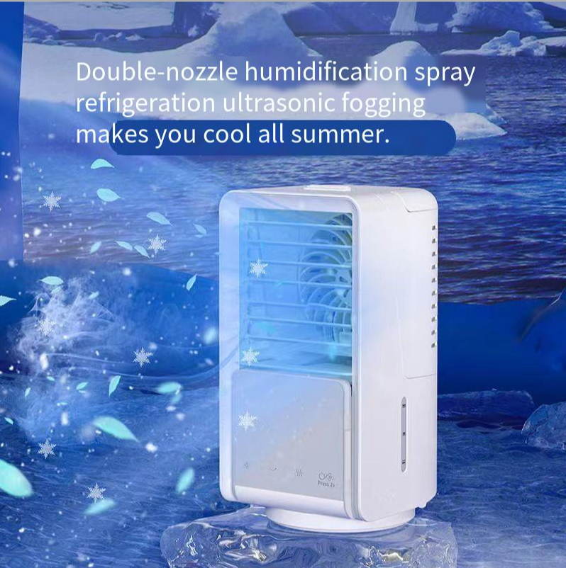 Portable 4000mAh Air Fan Cooler Mini Power Supply 9W Small Air Conditioners For Home Rechargeable