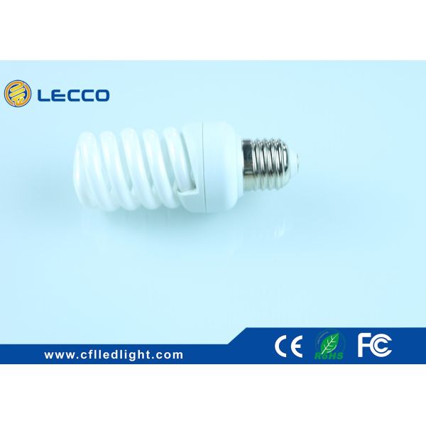T2 Full Spiral Compact Fluorescent Lamps 15 Watt Tricolor 8000h Lifespan E27