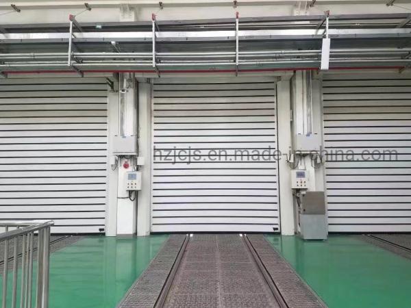 Rolling High Speed Automatic Spiral Security Warehouse Door -35 to 65 Celsius Degree