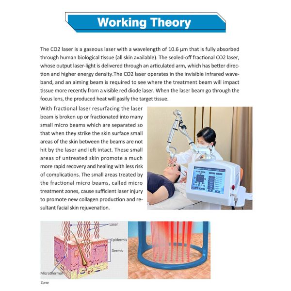 Portable 10600nm Co2 Fractional Laser Machine Pigment Removal Vaginal Tightening