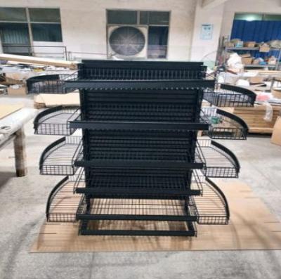 4 Sides All Around Height Adjustable Custom Display Rack Black AT-0041