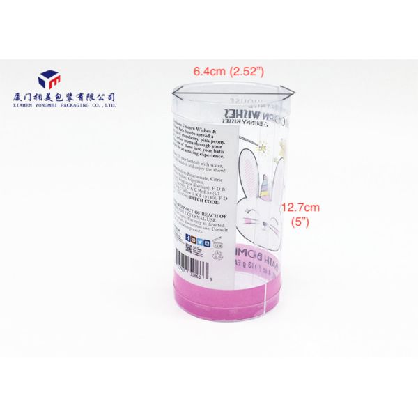 Easily Assembled Plastic Cylinder Box , 0.25MM Plastic Gift Packaging