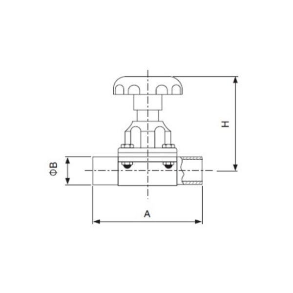 2 Inch T316L 1.4404 Stainless Steel Sanitary Valves - Butt Welded Diaphragm Valve