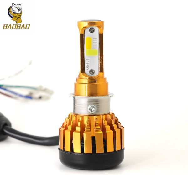 50W White Yellow Flash Universal Motorcycle Mini LED Headlight Bulbs