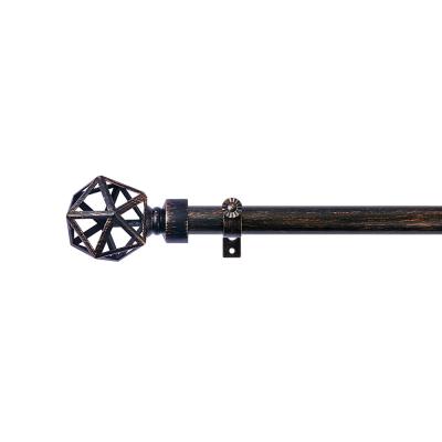 28MM Painting Black And Copper Color Pipe Curtain Rods For Living Room