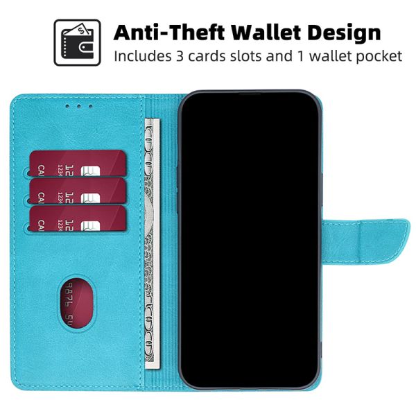 Anti-Scratch Vintage Flip Leather Wallet Case for iPhone 6 7 8 X XS XR 11 12 13 14 15 Pro Max