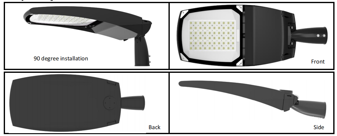 На открытом воздухе уличный свет СИД расквартировывая алюминий заливки формы с переключателем ножа