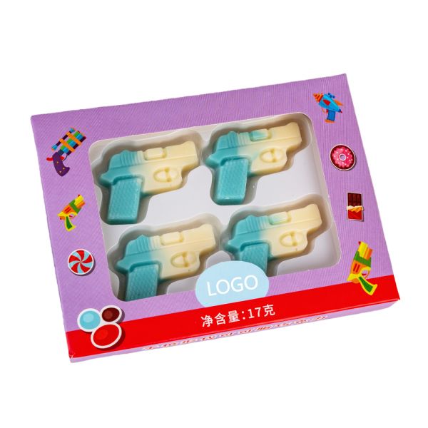 Cartoon Shaped White Chocolate Children's Snack With Creative Design Tool Chocolates