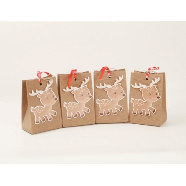 ODM OEM сумок Kraft творческой прокладки 260g Eco оленей дружелюбной бумажный Biodegradable