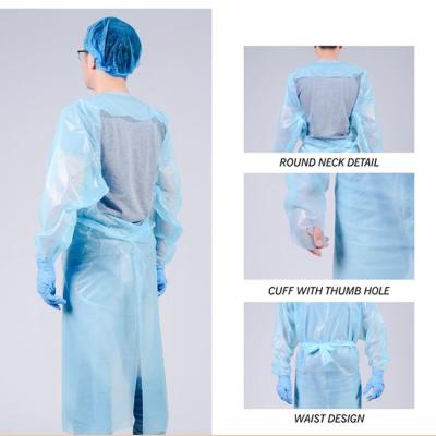 Anti Fluid FDA ISO9001 Light Breathable 35g Non Woven Disposable Gown