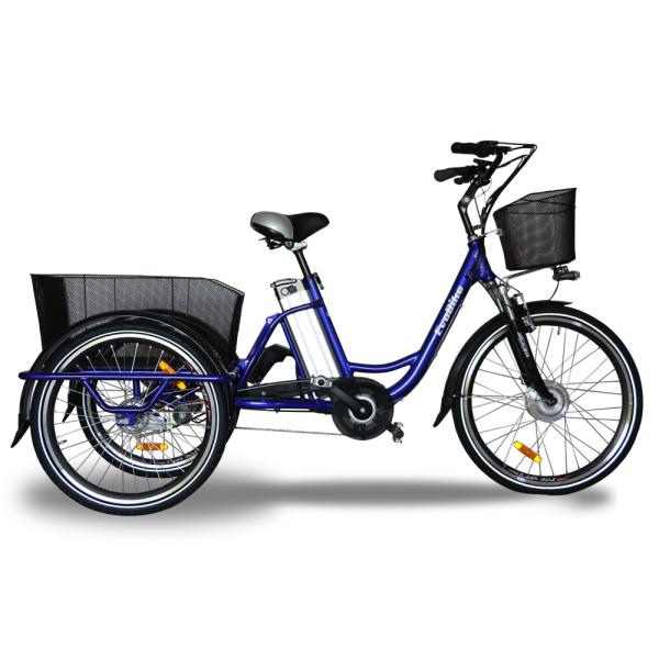 36V 10Ah Lithium Battery 3 Wheel Electric Tricycle Foldable Electric Trike For Adults