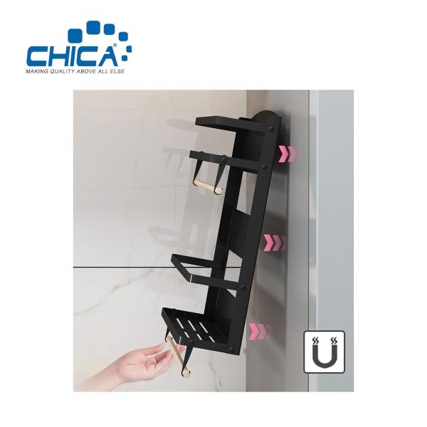 Magnetic Refrigerator Shelf 4 Tiers Kitchen Fridge Storage Rack Fridge Rack  Accessories of Kitchen Sink