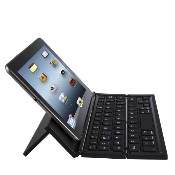Three Level Metal Aluminum Alloy Foldable Bluetooth Keyboard Rechargeable Folding Wireless Keyboard