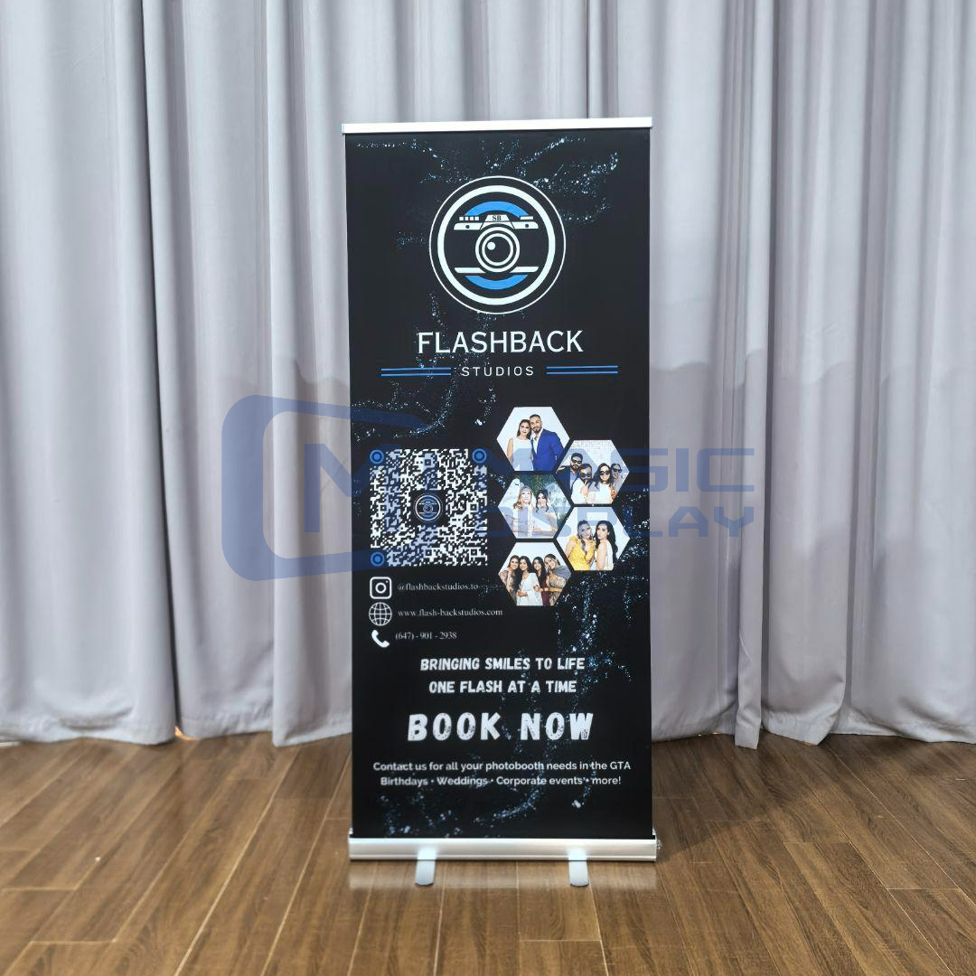 Premium Retractable Banner Stand Portable Trade Show Roll Up Banner