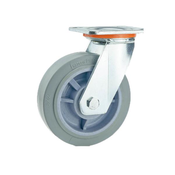 Double Bearing Industrial Caster with PVC Wheel 32mm Thickness Hole Distance 12*8.2mm