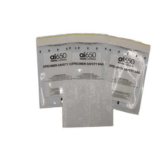 Disposable Medical Specimen Bag 95kpa Ziplock Sealing Biohazard Specimen Transport Bags