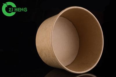 Empacotamento de alimento facilmente reciclável 1300ml da bacia de salada do papel de embalagem de Brown