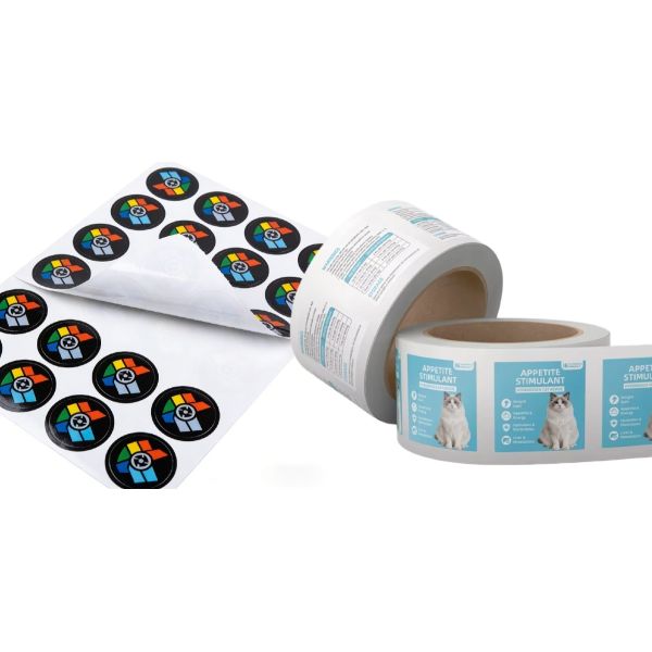 Custom Printed Waterproof Beverage Bottle Labels - Food-Safe Self-Adhesive Roll Labels for Drink Packaging