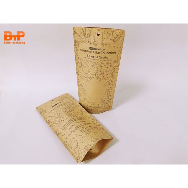 Compostable Package Zipper Bag  Biodegradable Materials Plastic Bags PLA Paper Pouch Bag Eco-friendly Material Packaging