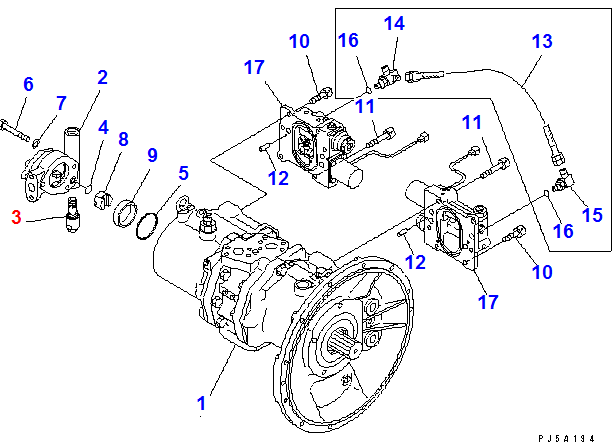 Клапан 708-25-14902 708-25-14900 клапана низкого давления PC200-3/5/6 экскаватора KOMATSU пилотный