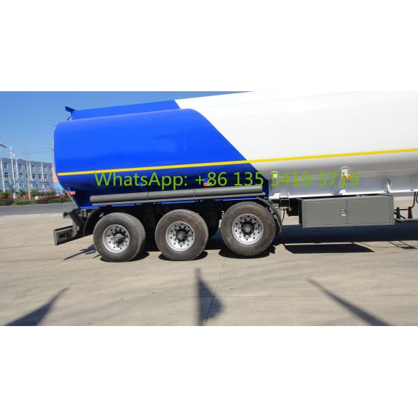 FUWA Axle 42cbm Fuel Tank Trailer With 3 Compartments