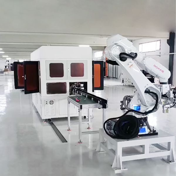 Laser welder station + power multiple chain pipeline