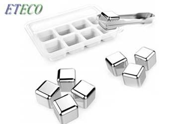 Easy Management Metal Whiskey Cubes , Stainless Steel Cooling Cubes Non Corrode