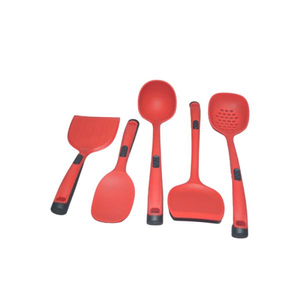 Grupo amigável sustentável do utensílio do silicone de 5 partes de Kitchenaid Eco da espátula do silicone