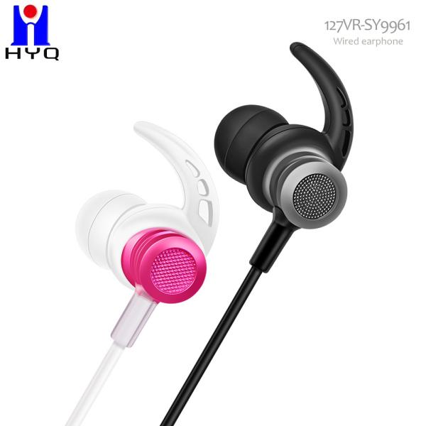 TPE Wired In Ear Earphones Sweatproof Soft Running Sports Earbuds With 3.5mm Jack