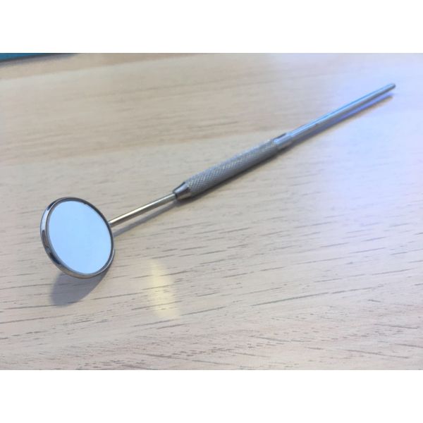 22mm Diameter Stainless Steel Dental Mirror , Dental Inspection Mirror Front Surface