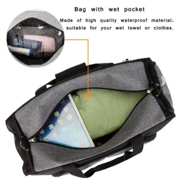 Водоустойчивая сумка перемещения выходных спорт с отсеком ботинок