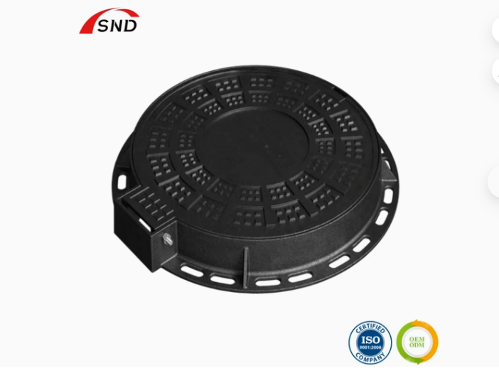 Round Ductile Iron Manhole Cover D400 EN124‑2 Heavy Duty With Lock Frame For Roadway