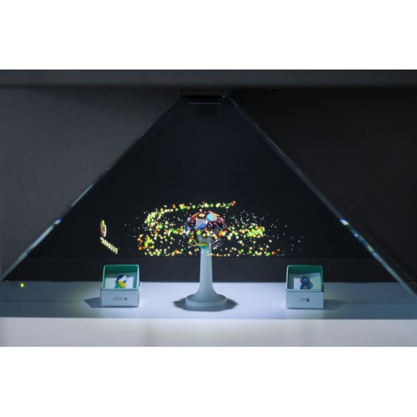 Full HD 3D Holographic Pyramid Display Showcase Hologram Box For Advertising