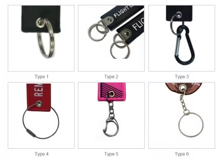 Custom Woven Logo Embroidered Keyring Jet Tag for Motorcycle Car Anime