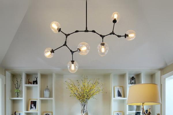 Multi Heads Lampshade 15*16.5mm Glass Modern Hanging Light Fixtures