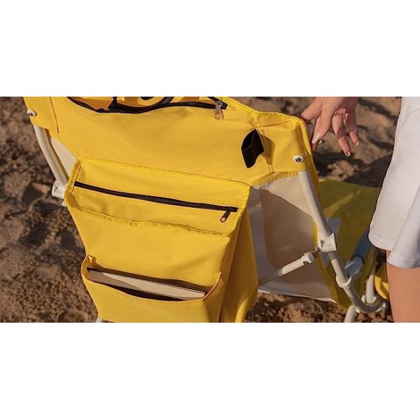 Camping Folding Chair With Umbrella, Recliner Chairs, Beach Chair Adults Camping Chair High Back with Umbrella