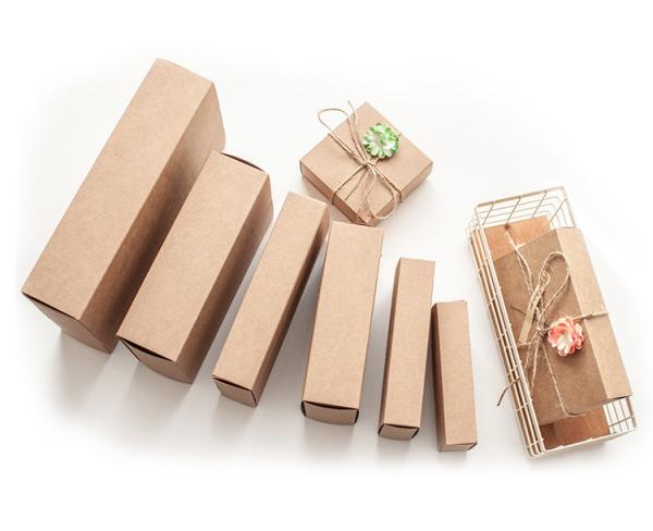DIY Logo Vintage Craft  Packaging Box  Kraft Paper Drawer Gift Box