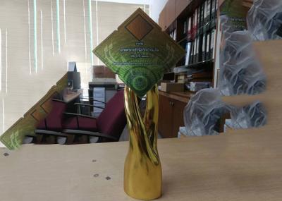 Pintura de bronze personalizada do troféu do copo do metal e tipo de terminação de lustro