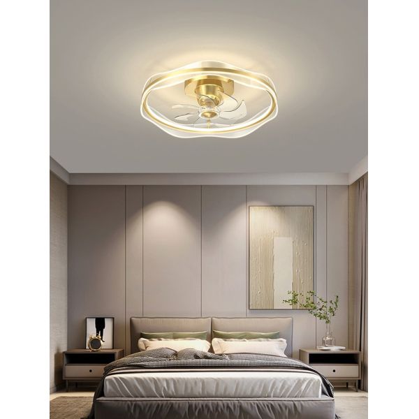 Modern Simple Children'S Room Bedroom Room Ceiling Light Integrated Frequency Conversion Silent Fan Light