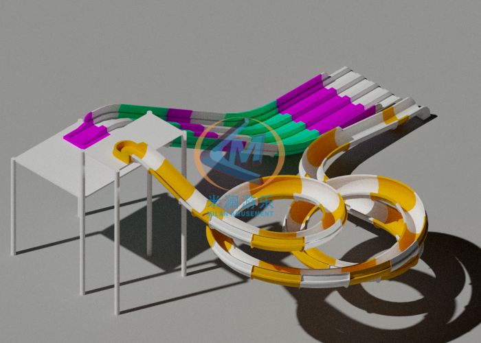Colorful And Thrilling Speed Spiral Water Slide For Funny