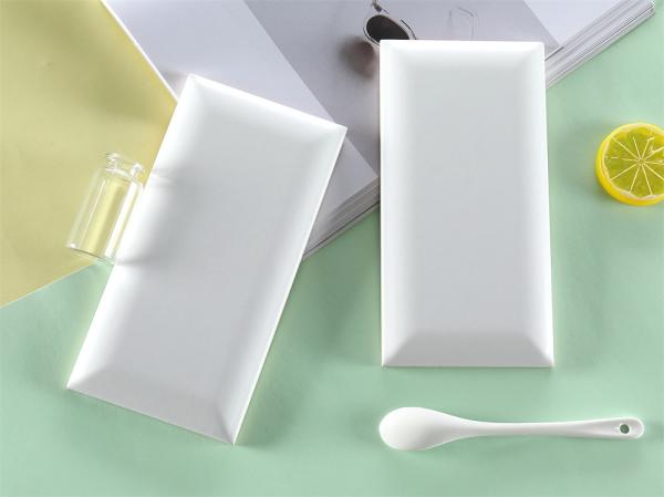 White Glossy Ceramic Wall Tiles 75x152mm for Kitchen Bathroom