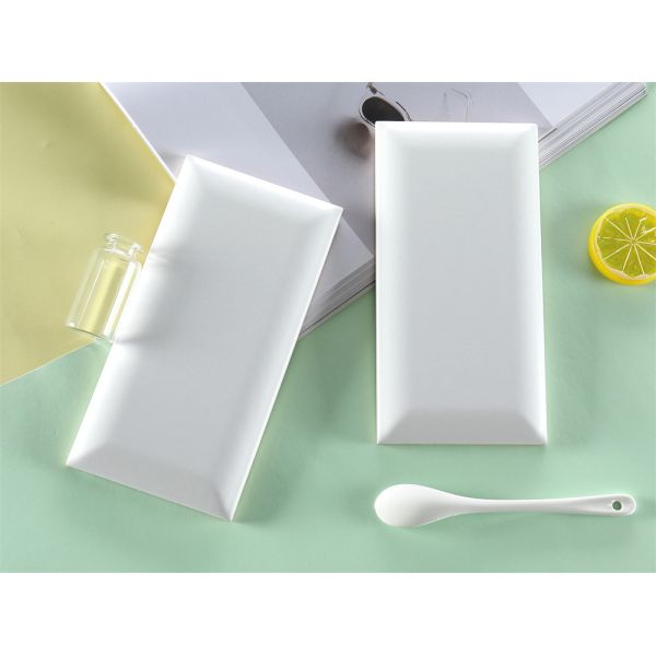 White Glossy Ceramic Wall Tiles 75x152mm for Kitchen Bathroom