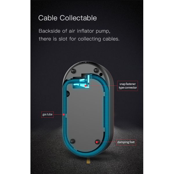 10A Work Current 150PSI 12V Low Noise Portable Mini Electric Air Pump Type Inflators