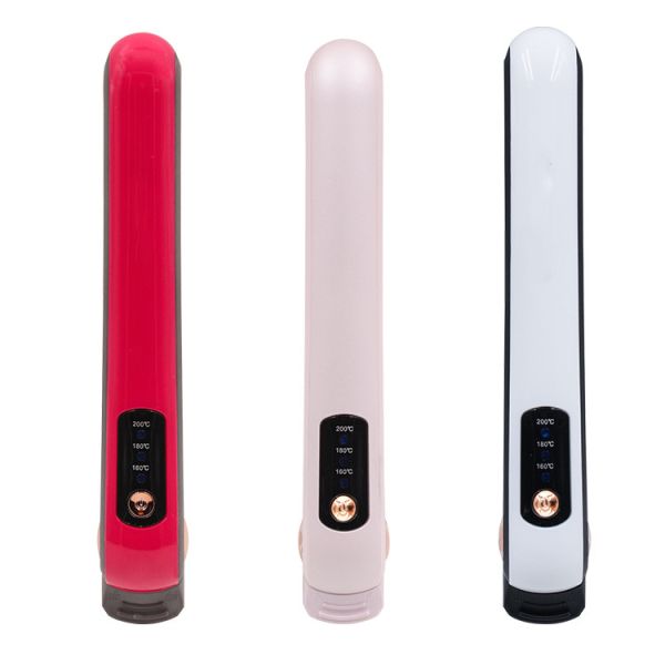 Compact Hair Curling Wand with 160-200°C Temperature Range and 1 Year Warranty Dual-Purpose Hair Straightener