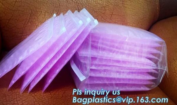 reusable air bubble stationery packaging bags envelope shock proof bag with slider zip lock for fragile articles, zip