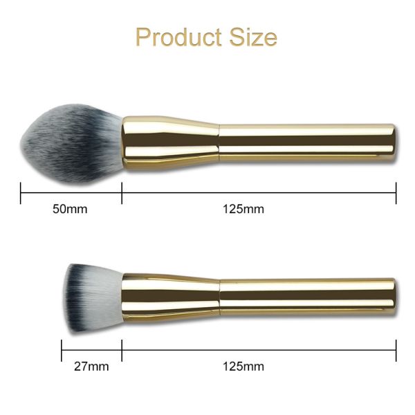 Luxurious cosmetic Makeup Brush Set 6pcs aluminum handle and ferrule makeup brush kit