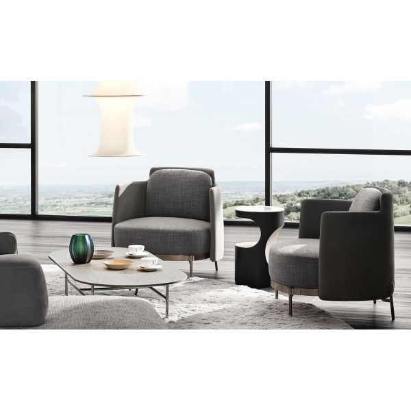 Single Seater Modern Fabric Sofa Set With Tape Chair Metal Structure