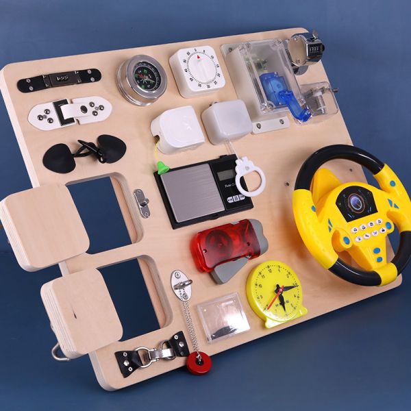 Sensory Locks and Latches Cube for Unisex Toddlers to Develop Fine Motor Skills